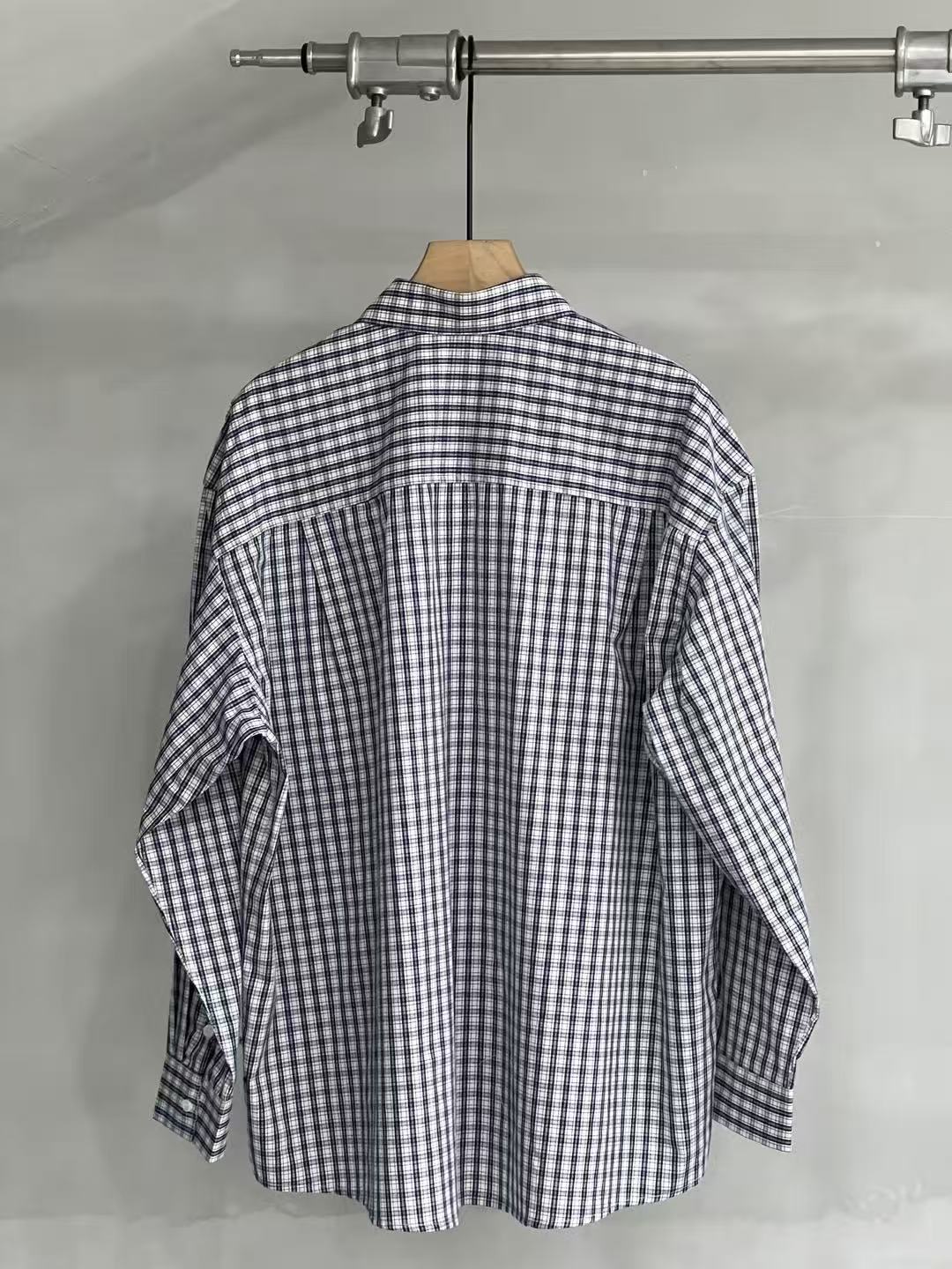 Monochrome Check Relaxed Shirt