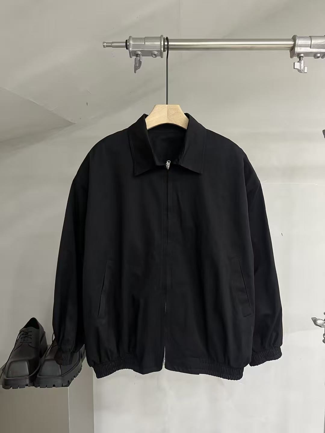 Dropped-Shoulder Zip-Up Utility Jacket