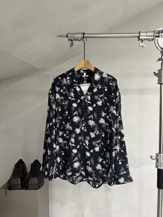 Floral Print Relaxed Long Sleeve Shirt