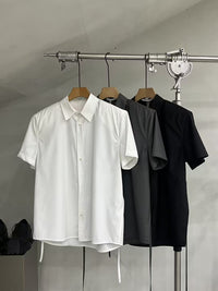 Relaxed Short-Sleeve Button-Up Shirt