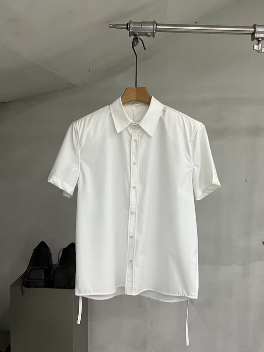 Relaxed Short-Sleeve Button-Up Shirt