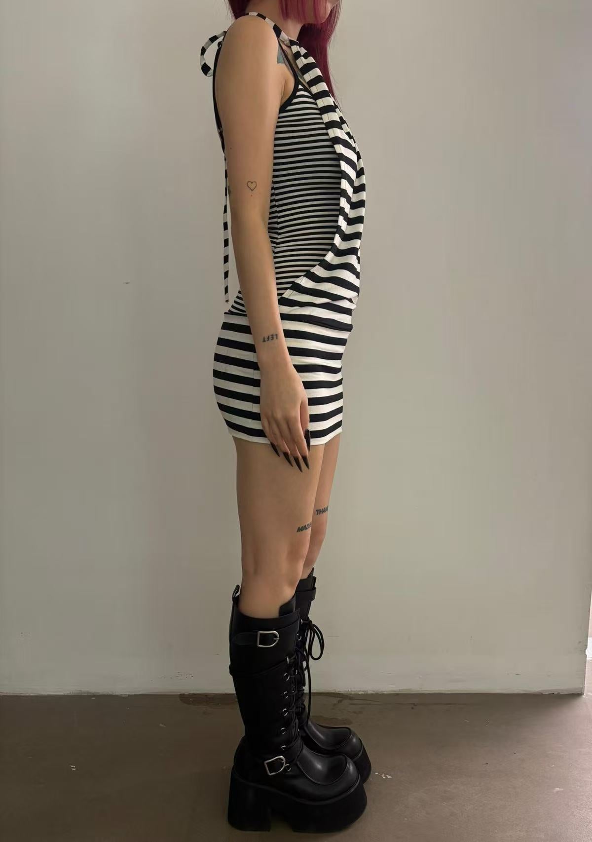 Deposit：Gathered Scarf-Neck Halter Top