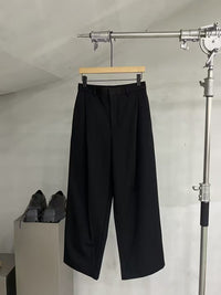 Tailored Wide-Leg Crease Trousers