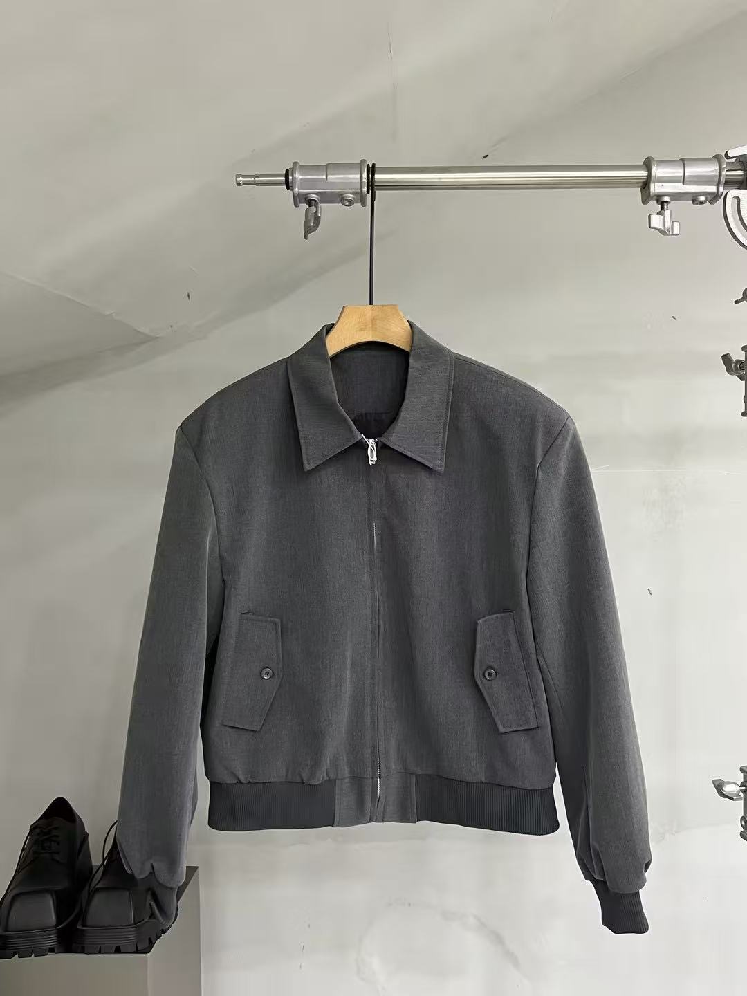 Zip-Up Utility Collar Jacket