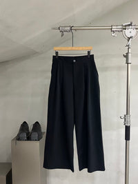 Fluid Pleated Wide-Leg Trousers